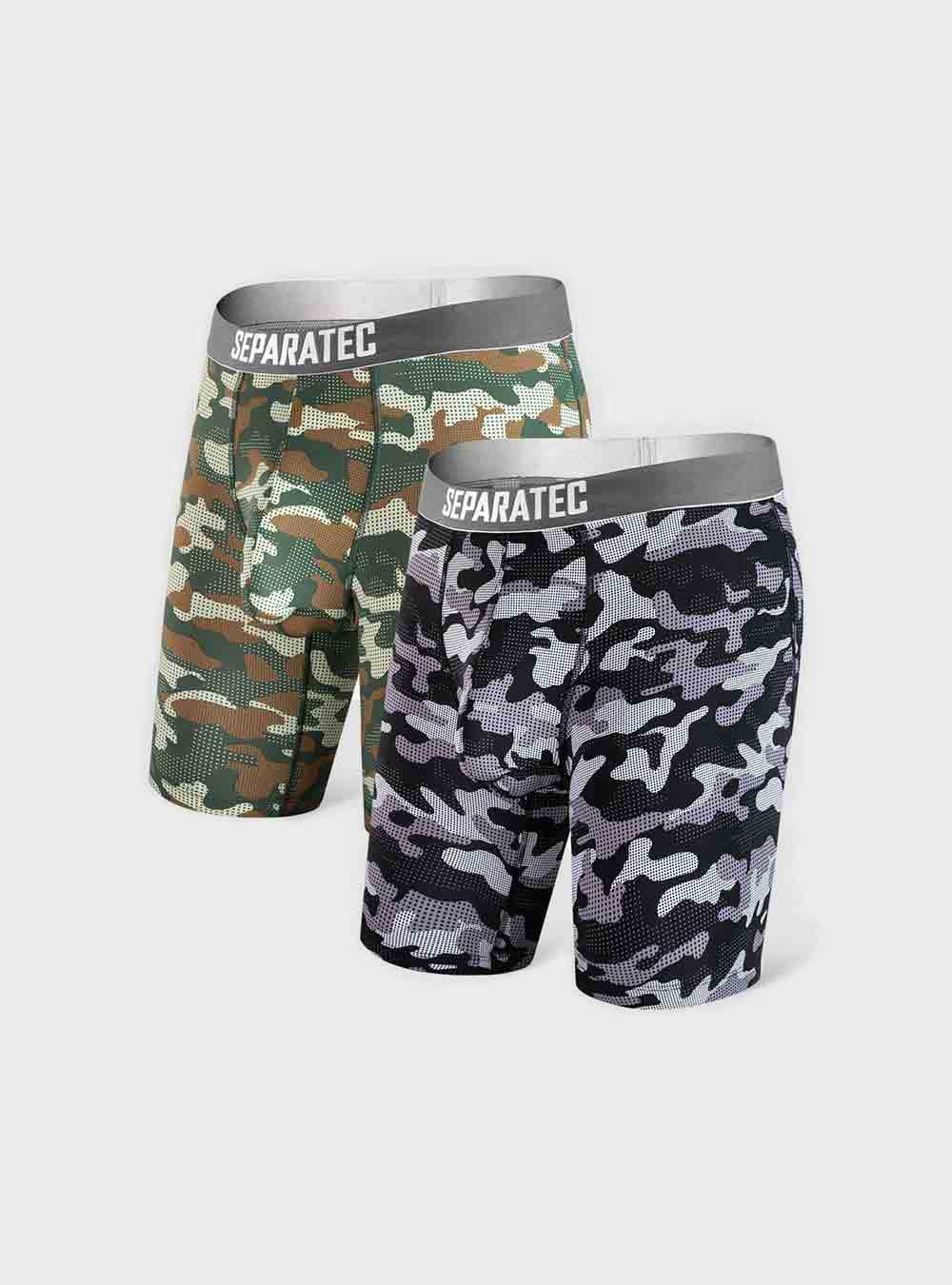 Moisture Wicking Camo Quick Dry 8 inches Boxer Briefs