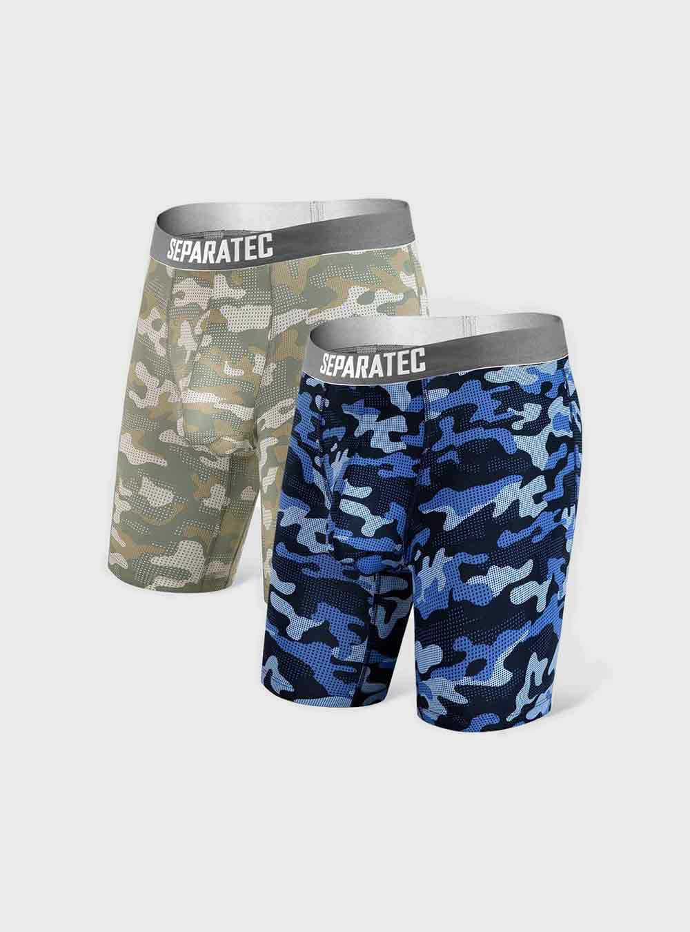 Moisture Wicking Camo Quick Dry 8 inches Boxer Briefs