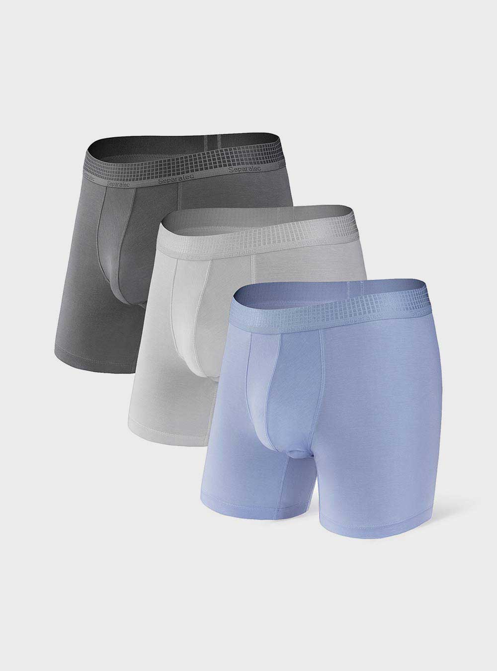 Separatec Slips Da Uomo Bamb&ugrave; Doppia Tasca Boxer Aderenti Tasca